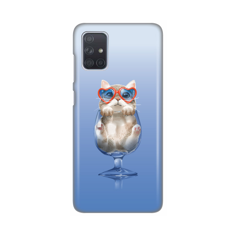 Maska(futrola) Silikonska Print za Samsung A715F Galaxy A71 Funny Cat
