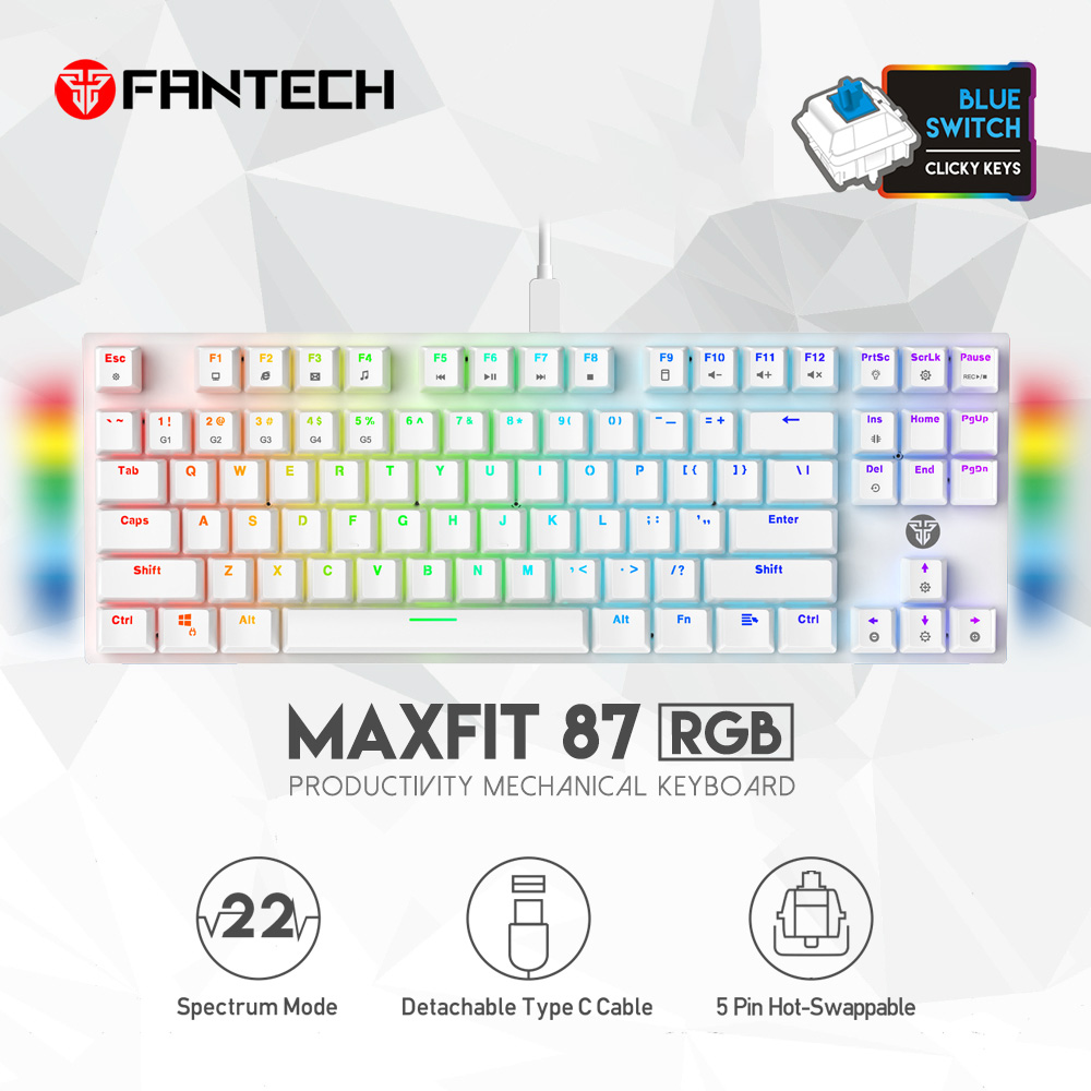 Tastatura Mehanicka Gaming Fantech MK856 RGB Maxfit 87 Space Edition (Blue switch)