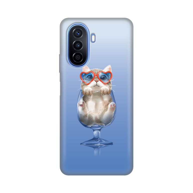 Maska(futrola) Silikonska Print za Huawei Y70/Y70 Plus Funny Cat