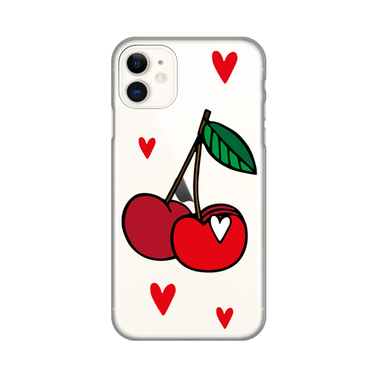 Maska(futrola) Silikonska Print za iPhone 11 6.1 Cherry