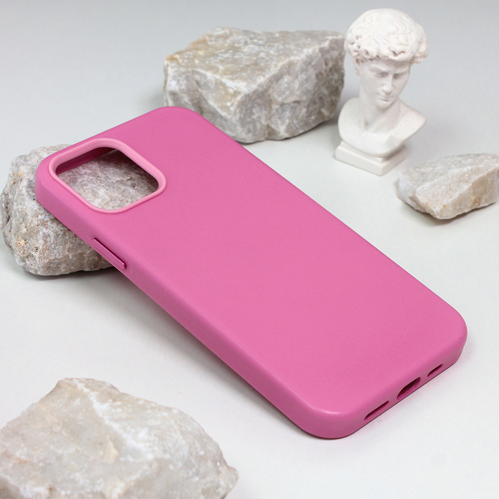 Maska(futrola) Beautiful Shine Leather iPhone 12 6.1 roze