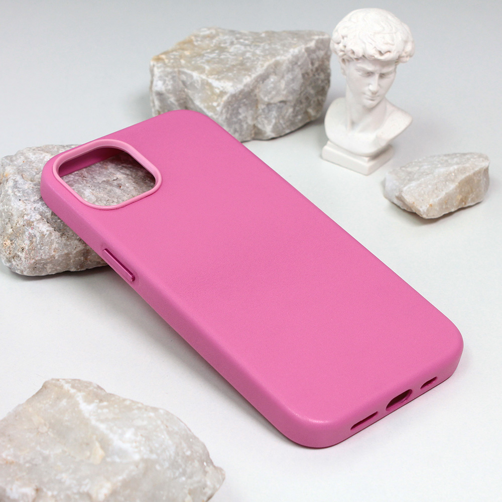 Maska(futrola) Beautiful Shine Leather iPhone 13 6.1 roze
