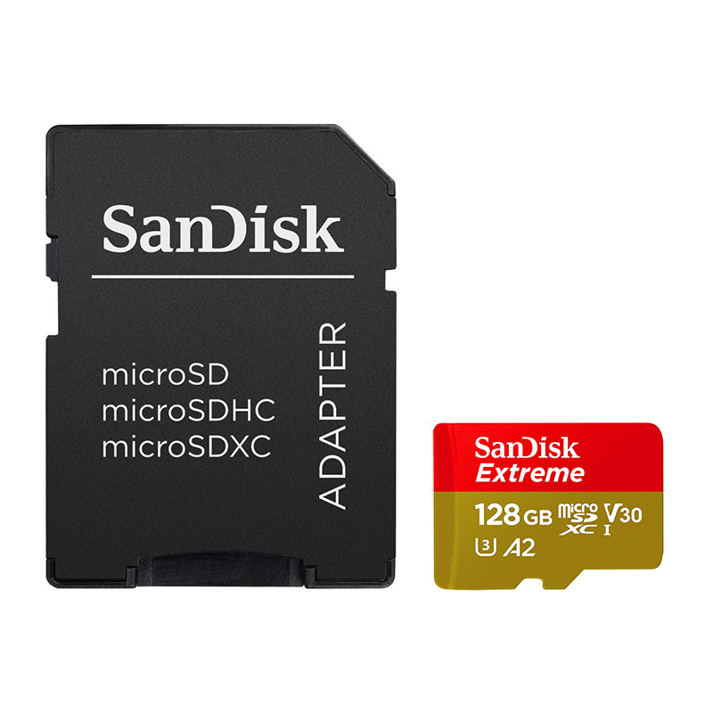 SanDisk SDXC 128GB Extreme micro Pro Deluxe 190MB/s A2 C10 V30 UHS-I U3 ...