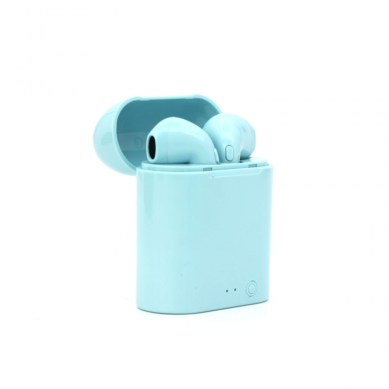 Bluetooth slusalice Airpods i7 mini svetlo plava HQ