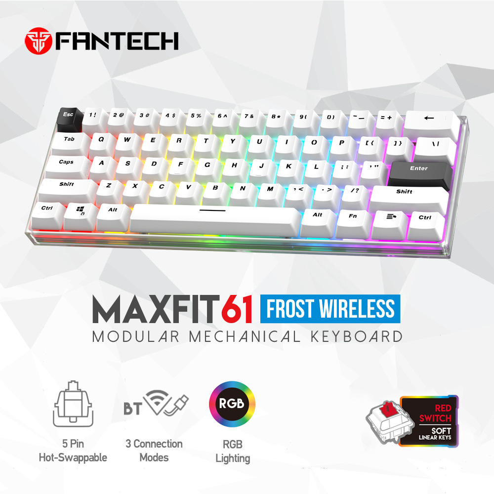 Tastatura Mehanicka Gaming Fantech MK857 RGB Maxfit61 FROST Wireless Space Edition (Red switch)