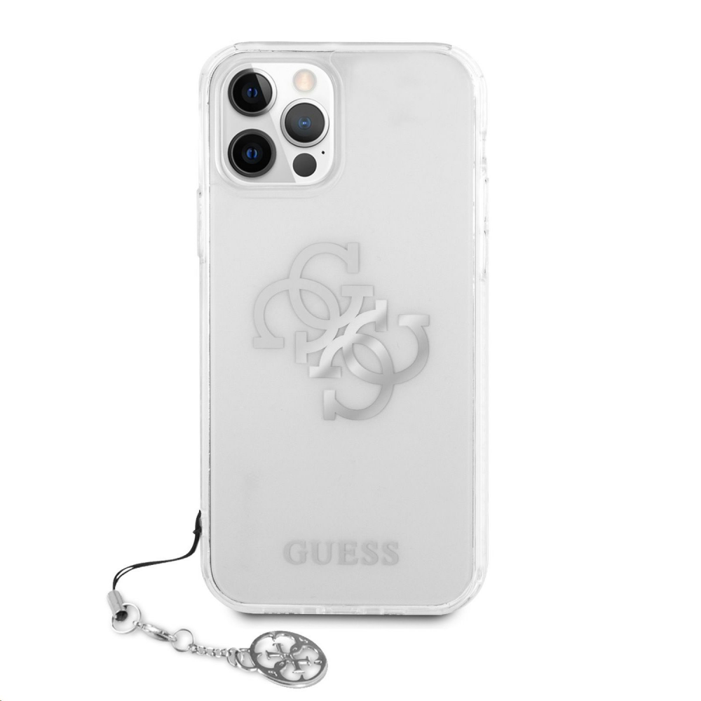 Maska(futrola) Guess Hc PC 4G Metal Charm za iPhone 12 Pro Max 6.7 srebrna (GUHCP12LKS4GSI)