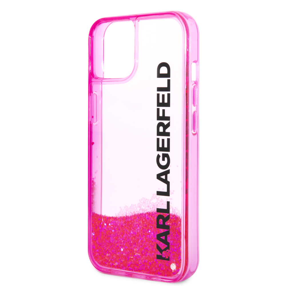 Maska(futrola) Karl Lagerfeld Hc Liquid Glitter Elong za iPhone 11 6.1 pink ( KLHCN61LCKVF)