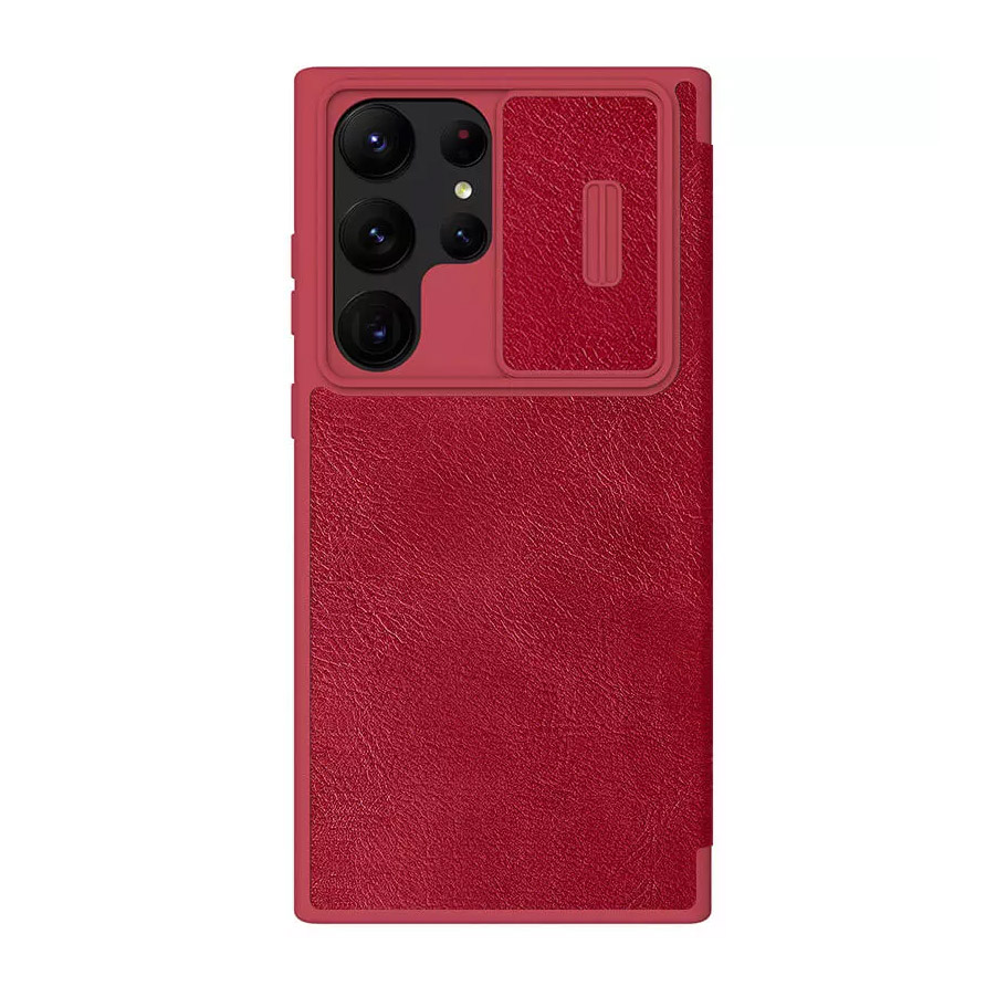 Maska(futrola) Nillkin Qin Pro Leather za Samsung Galaxy S23 Ultra crvena