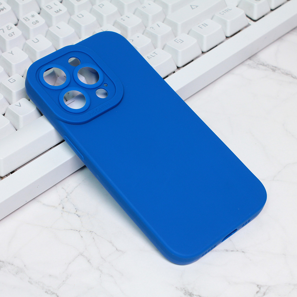 Maska(futrola) Silikon Pro Camera za iPhone 14 Pro 6.1 tamno plava
