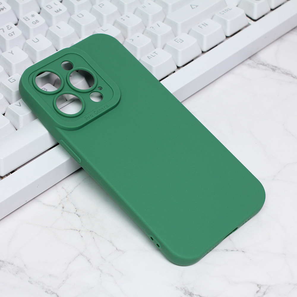 Maska(futrola) Silikon Pro Camera za iPhone 14 Pro 6.1 tamno zelena