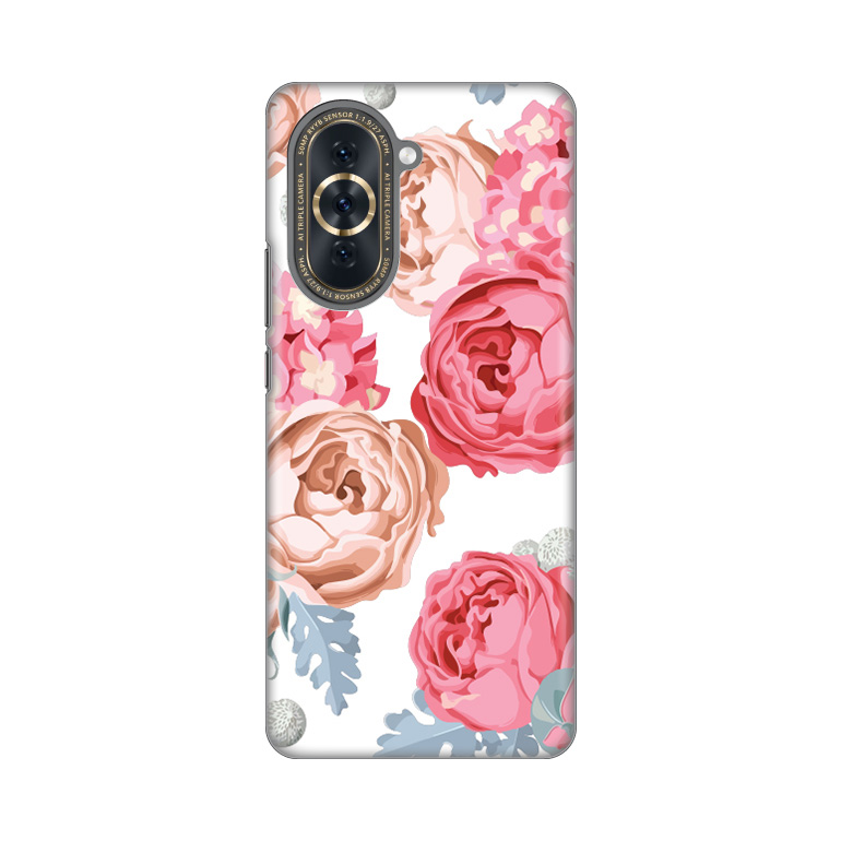 Maska(futrola) Silikonska Print Skin za Huawei Nova 10 Pink Flower