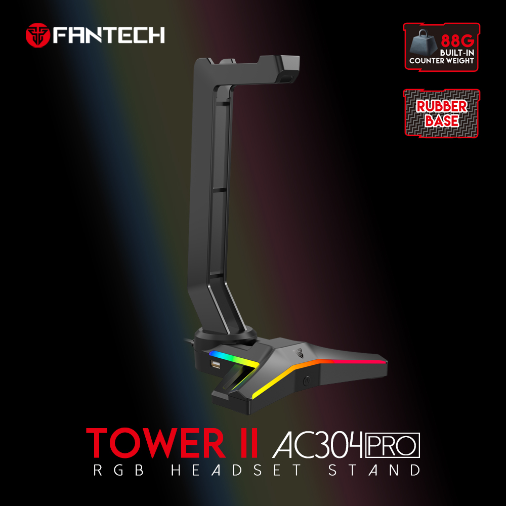 Stalak za slusalice Fantech AC304 Pro Tower II RGB crni