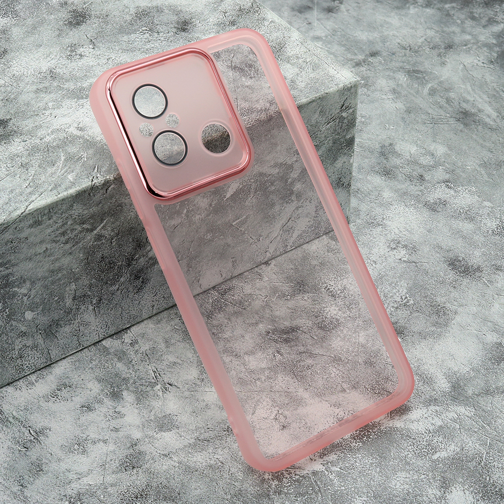 Futrola TRANSPARENT COLOR za Xiaomi Redmi 12C roze
