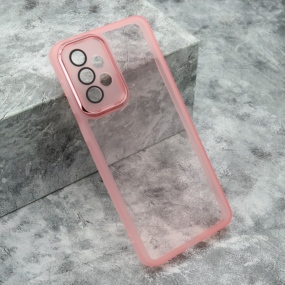Futrola TRANSPARENT COLOR za Samsung A536B Galaxy A53 5G roze