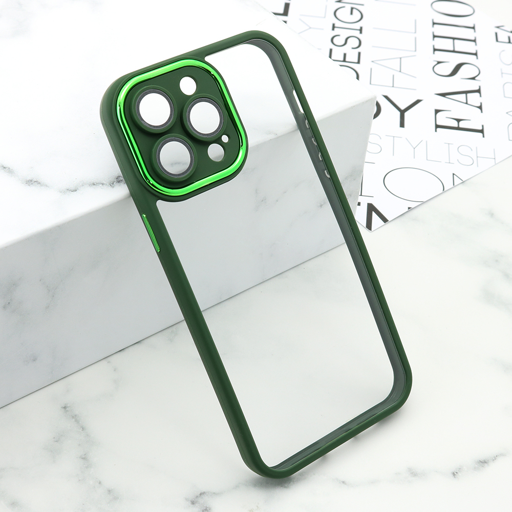 Futrola CLEAR SHINING CAMERA za iPhone 14 Pro Max (6.7) zelena