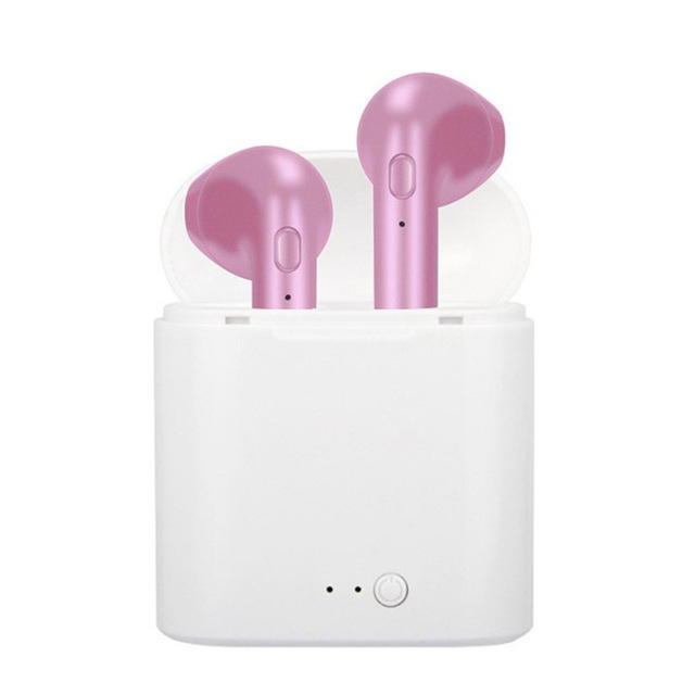 Bluetooth slusalice Airpods i7s TWS roze HQ