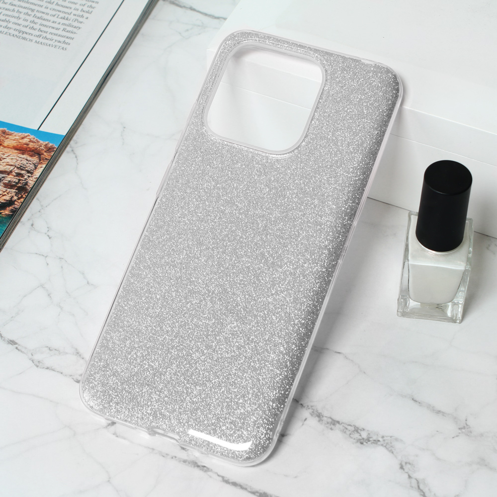 Maska(futrola) Crystal Dust za Xiaomi Redmi 12C srebrna