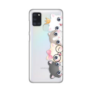 Maska(futrola) Silikonska Print Skin za Samsung A217F Galaxy A21s Cats