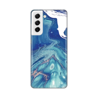 Maska(futrola) Silikonska Print za Samsung G990 Galaxy S21 FE Blue Marble