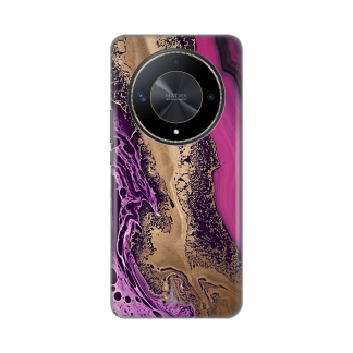 Maska(futrola) Silikonska Print za Honor Magic 6 Lite Purple Gold Marble