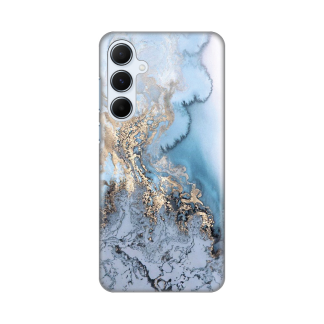 Maska Silikonska Print za Samsung A556B Galaxy A55 5G Blue Gold Marble
