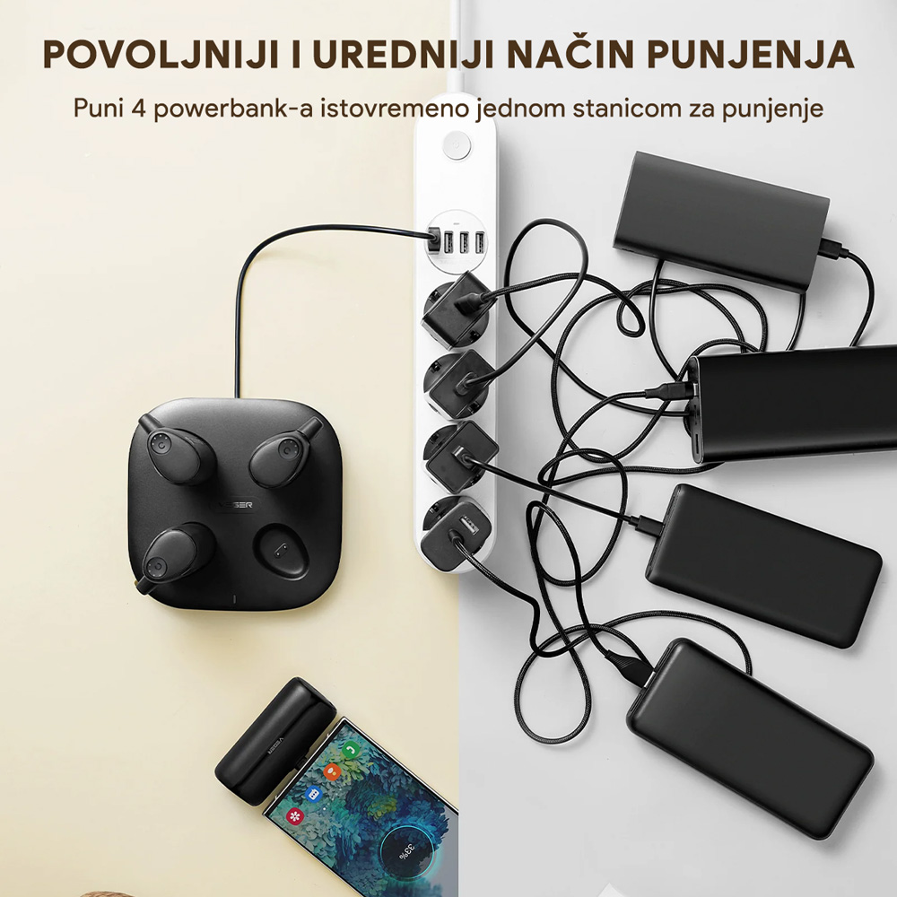 Back up baterija Apollo 4 u 1 set stanica