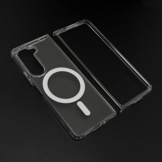 Futrola STANDARD MagSafe za Samsung Z Fold 6 providna (bela)