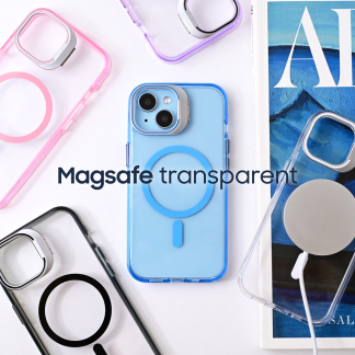 Maska(futrola) Magsafe transparent za iPhone 14 Pro 6.1 ljubicasta
