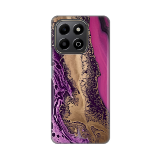 Maska(futrola) Silikonska Print za Honor X6b Purple Gold Marble