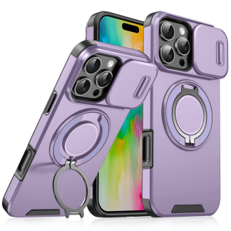 Maska(futrola) CamShield Ring stand za iPhone 16 Pro Max 6.9 ljubicasta