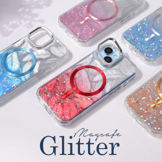 Maska(futrola) Magsafe Glitter za iPhone 15 6.1 plava