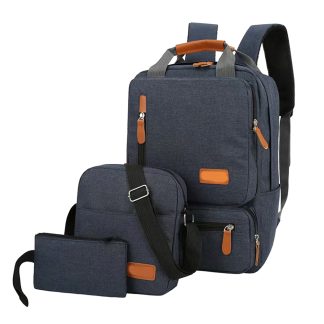 Ranac za laptop BP-07 set 3u1 (ranac i dve torbice) plavi
