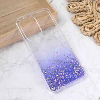 Maska(futrola) Silikonska Glitter za Honor 200 ljubicasta