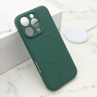 Futrola VELVET TOUCH MagSafe za iPhone 16 Pro (6.3) tamno zelena