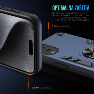 Maska Hard Ring za Honor x7b tamno zelena