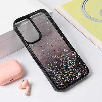 Maska(futrola) Frame Glitter za Samsung A165F Galaxy A16 crna