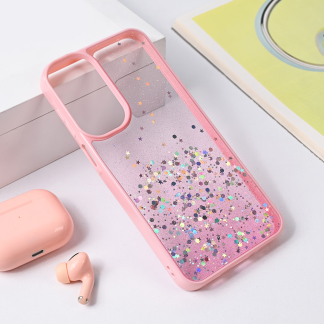 Maska(futrola) Frame Glitter za Samsung A165F Galaxy A16 roze