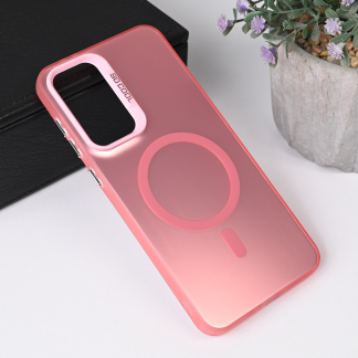 Maska Magsafe Clear za Samsung A566B Galaxy A56 5G roze