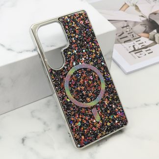 Futrole GLAM GLOW MagSafe za Samsung S938B Galaxy S25 Ultra 5G crna