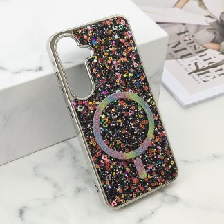 Futrole GLAM GLOW MagSafe za Samsung S921B/S931B Galaxy S24 5G/S25 5G crna