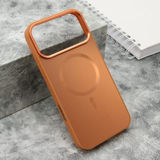 Maska COLOR METAL Magsafe za iPhone 17 Pro Max (6.9) narandzasta (big camera)