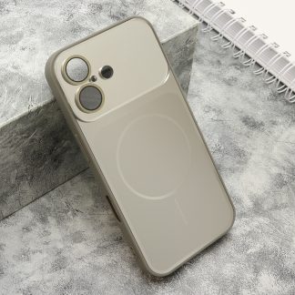 Maska COLOR METAL MagSafe II za iPhone 16 (6.1) srebrna
